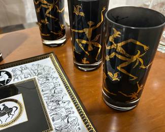 MCM Federal Glass Josephine Baker Bar Glasses, set of 8