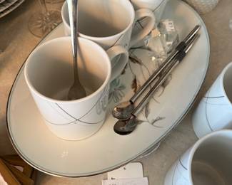 Noritake Corliss Serving Platter, Mugs 