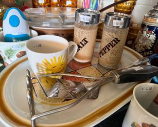 Salt & Pepper Shakers, Hand Masher, Sunshine Mug