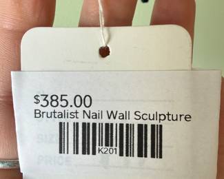 Brutalist Nail Wall Sculpture