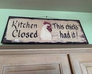 Chicken Kitchen Sign 