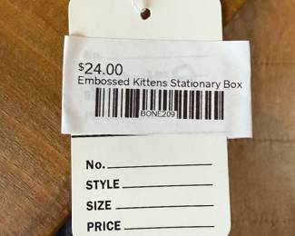 Embossed Kittens Stationary Box