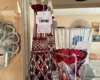 Ruby Red Crystal Decanter