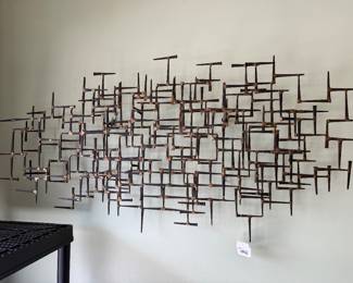 Brutalist Nail Wall Sculpture