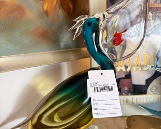 Murano-Style Pelican Statue