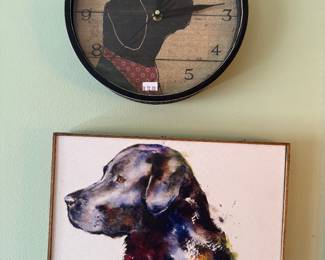 Dog Wall Clock, Dog Wall Art