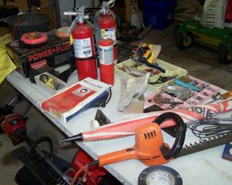 TABLE OF MISC. IN THE GARAGE