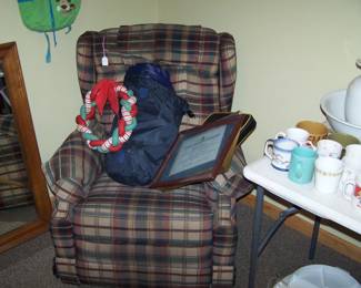 PLAID RECLINER