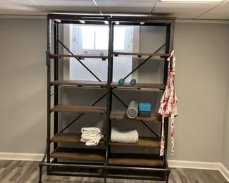 Restoration Hardware shelves.