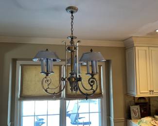  Metal light fixture.