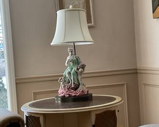 Beautiful figural lamp, most likely German.