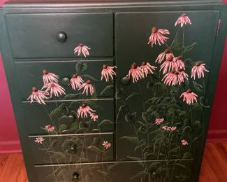 Vintage hand painted wardrobe. 