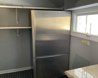 Front of Amana refrigerator.