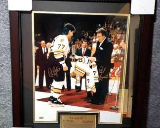 Autographed Ray Bourque Phil Esposito Photo with COA
