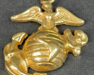 14K USMC Pendant