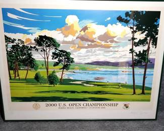 Signed Numbered Litho Pebble Beach 2000 U.S. Open Championships