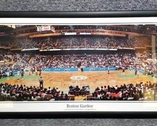 Framed Panoramic Photo of Boston Garden