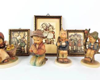 Goebel Hummel Figurines and Framed Mini Prints