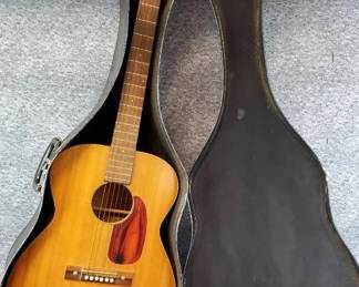 Vintage Harmony Acoustic Guitar with Case