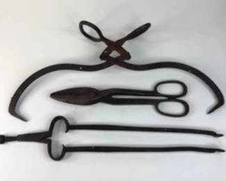 Fireplace Tongs, Metal Snips, Ice Block Tongs