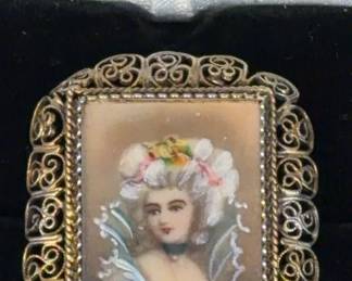 800 Silver Brooch Pendant