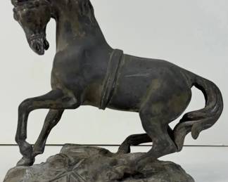 Cast Metal Horse Sculpture