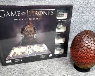 Sealed Game of Thrones Puzzle of Westeros Drogon Dragon Egg Collectors Figure