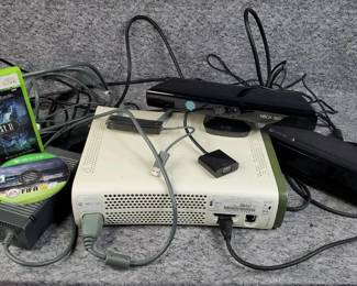 Xbox 360 Console, Games, Kinect Conponents, Cords