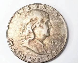 1952 Franklin Silver Half Dollar Lot A