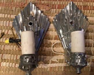 Circa 1930 art decco wall sconces updated wiring