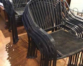 24 cast iron lawn chairs, well made in need of spray paint $35 each