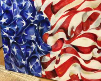 1970s original signed oil. Extra large. Miller