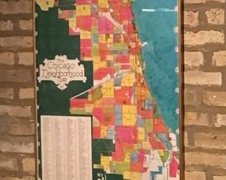 Chicago neighborhood print professionally framed $50