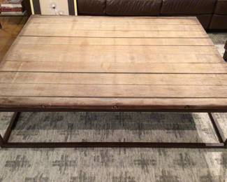 Barnwood/Iron Restoration Hardware Sofa Table $890