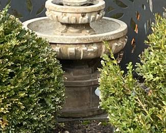 Concrete garden fountain from Gethesmane Gardens with filter and lighting $490