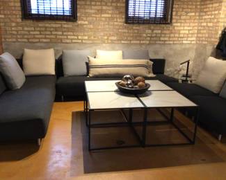 BENSEN ITALIAN DESIGNER MOHAIR SOFA. (PURCHASED FOR $14,000) SELLING HERE FOR $5000