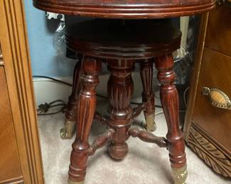 Music stool with ball and claw feet