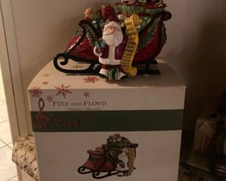 Fitz and  Floyd santa  & sleigh