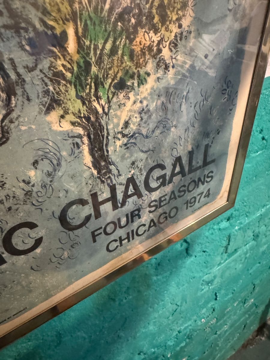 Piece: Four Seasons – Chicago Name: “Four Seasons” Signed: No (Exhibition Poster) Artist: Marc Chagall Price: $350