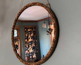 Vintage Carved round mirror, Approx. 24" x 30", $250