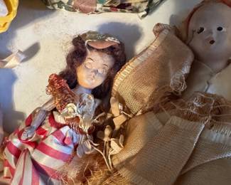 antique hard plastic face dolll