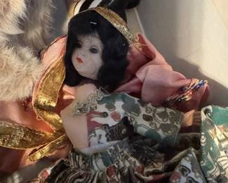 antique hard plastic face dolll