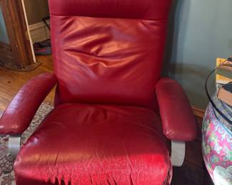 mcm vintage swivel recliner