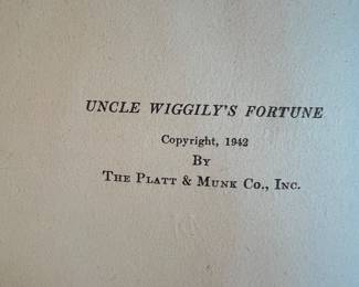 1942 Uncle Wiggily’s Fortune – Howard R. Garis – Platt & Munk – HC w/ Dust Jacket