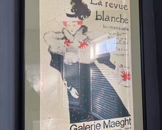 framed exhibition poster for the famous French literary and artistic journal, La Revue Blanche