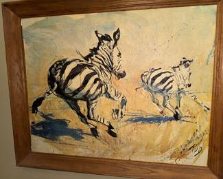 FRITZ RUDOLF HUG, (Swiss, 1921-1989), Zebras, Offset