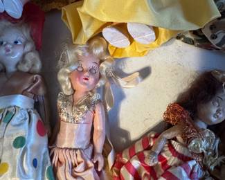 antique hard plastic face dolll