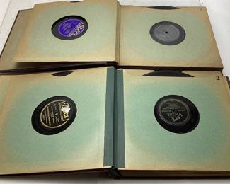 (2) ALBUM BOOKS OF 78 RECORDS, 22 TOTAL, DECCA, VICTOR, COLUMBIA