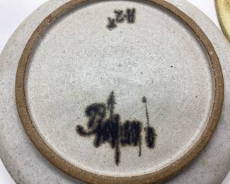 STONEWARE POTTERY WITH LIDS SIGNED MASON AND OTHER SIGNATURE UNKNOWN