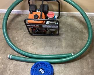 GENERAC CW20 2in GAS POWERED CLEAN WATER PUMP w HOSES & CAP FILTER NO SHIPPING PICKUP ONLY